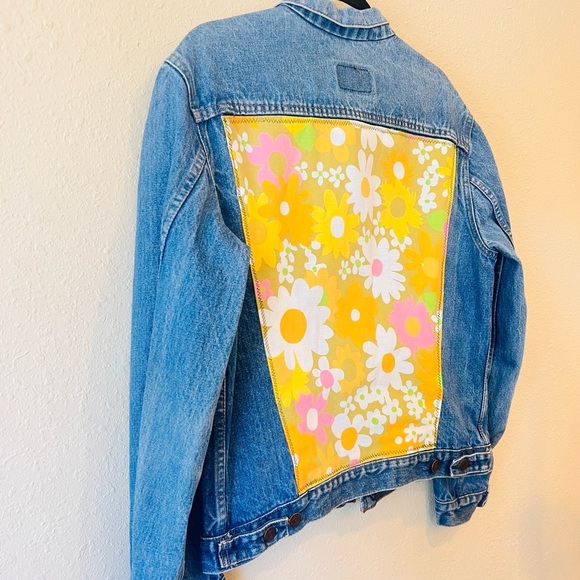 Rare 1980s Type 3 Levi’s Trucker Jacket Made in France Custom Upcycled Size 40 - Picture 3 of 10